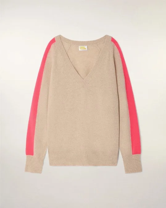 Pullover Beige Chine Neon