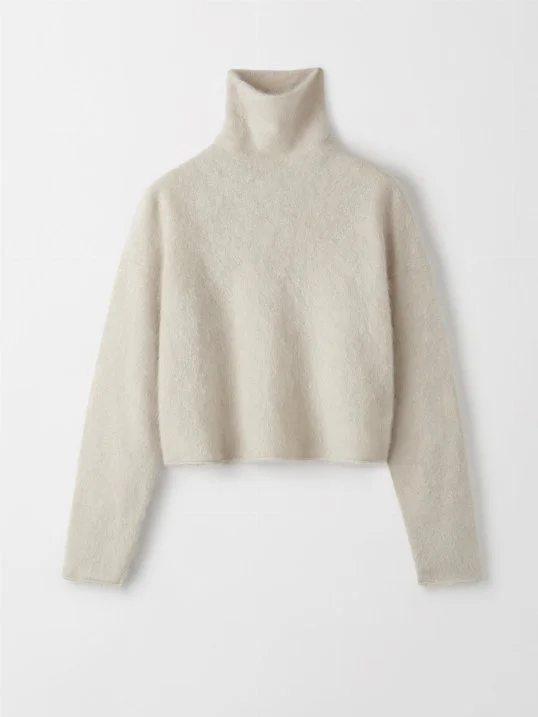 Pullover Brushed Turtleneck Chalk