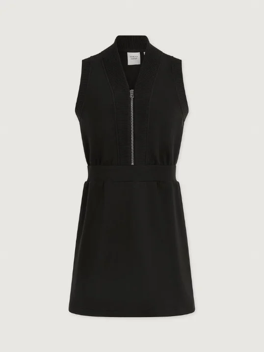 Kleid Polyanna Half Zip Black