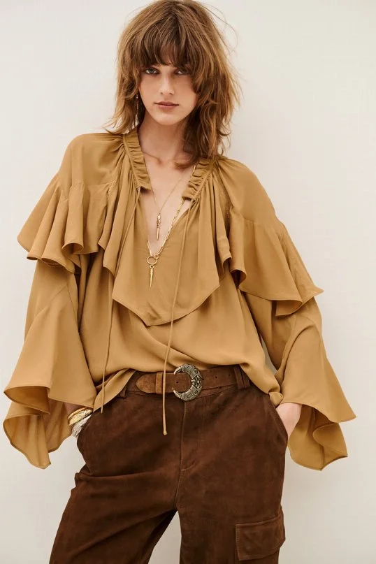 Bluse Betty Camel