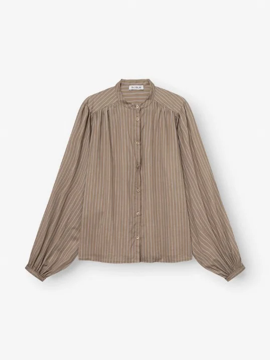 Bluse Bella Taupe Stripe
