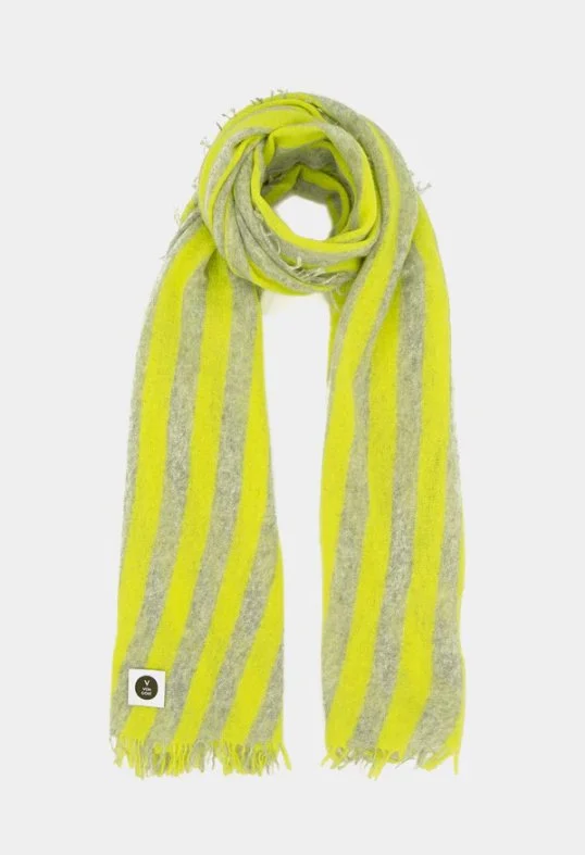 Schal Neon Yellow/Melange Grey