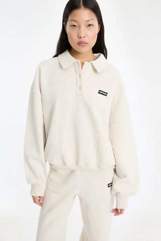 Sweater Classic Polo White Melange