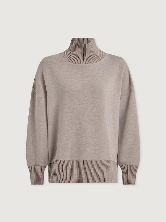 Sweater Barker High Neck Taupe Marl