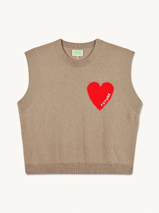 Pullunder Heart Tropical Taupe