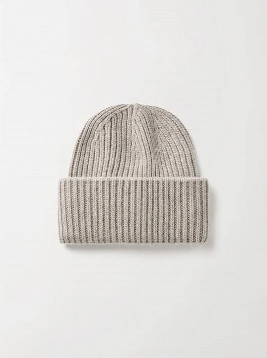 Mütze Ribbed Beanie Greige