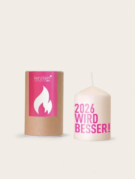 Kerze Pink 2026 WIRD BESSER