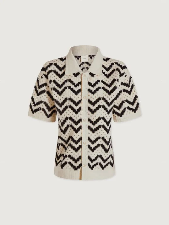 Shirt Anais Crochet Polo Birch