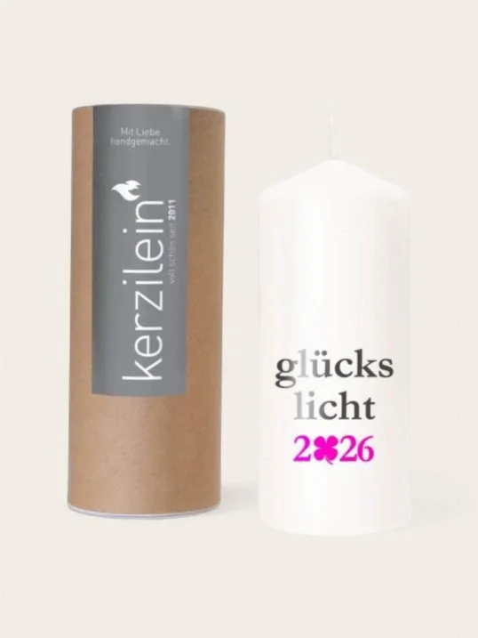 Kerze Pink GLÜCKSLICHT 2026
