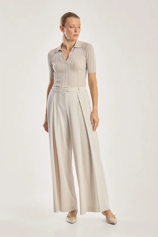 Hose Stacey Optical Cool Wool Quarz