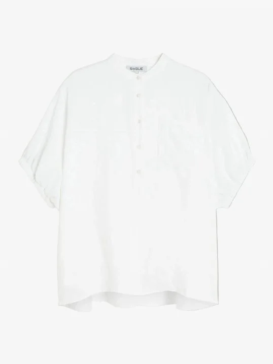 Bluse Cowboy Button Cotton White