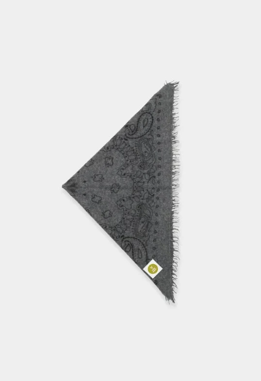 Tuch Bandana Paisley Melange Dark grey