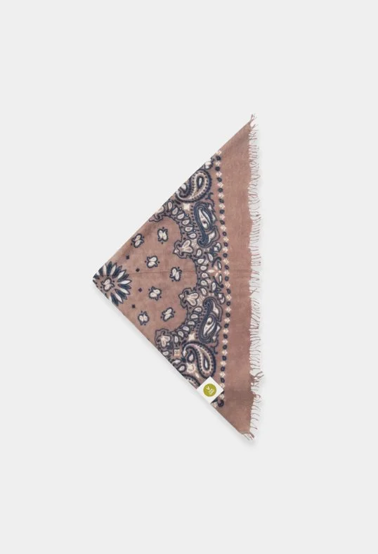 Tuch Bandana Cashmere Paisley H mit Fransen