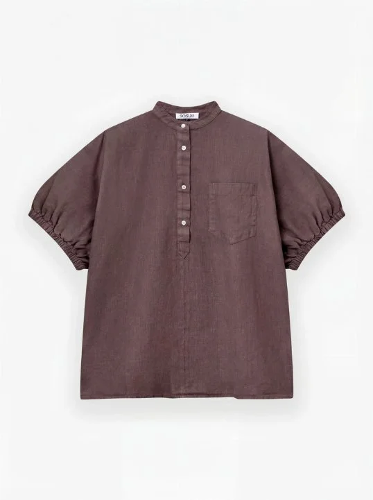 Bluse Cowboy Linen Brown