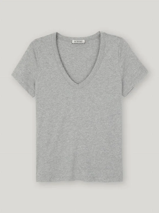 T-Shirt V-Neck Grey